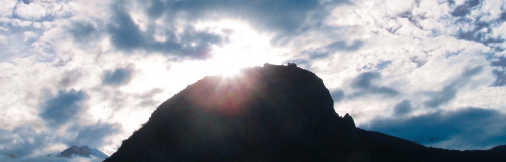 Le château de Montségur vue de la terrasse du gite